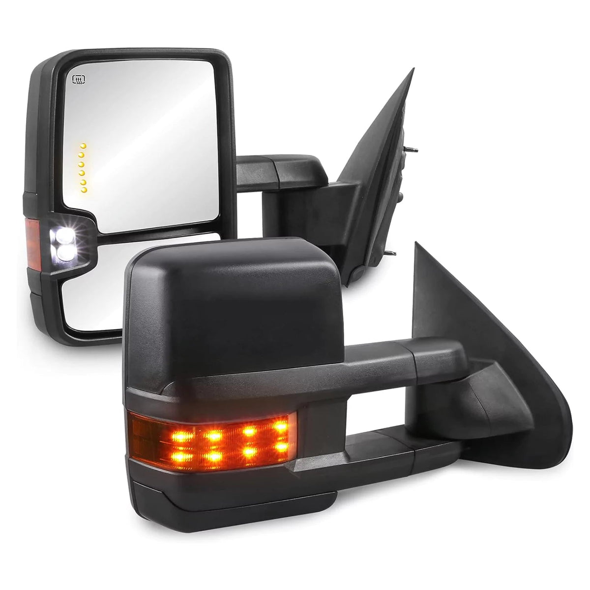 2007–2013 Silverado / Sierra Power Heated Tow Mirrors with LED Signals – Pair